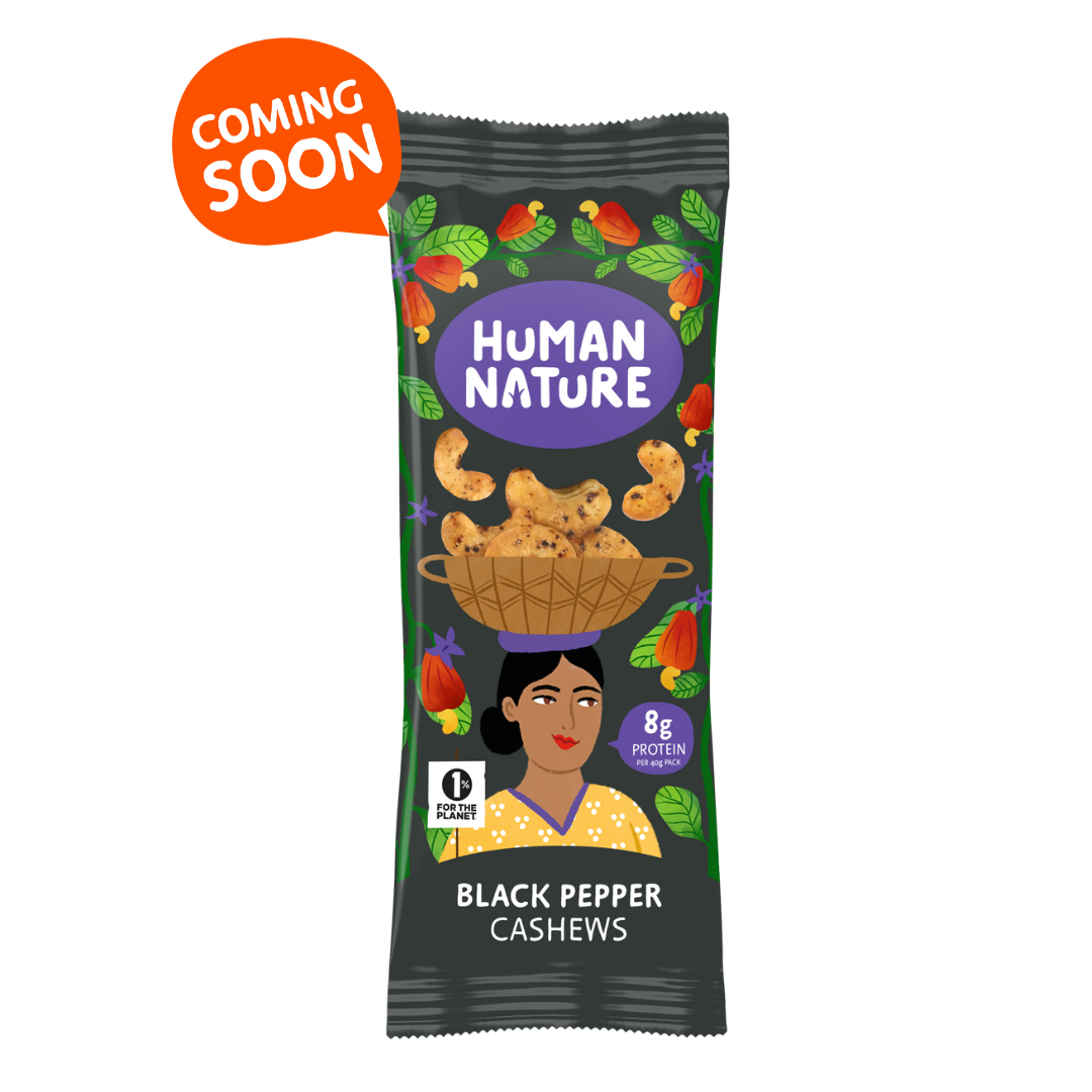 Human Nature Brazilian Black Pepper Cashews 40g- COMING SOON