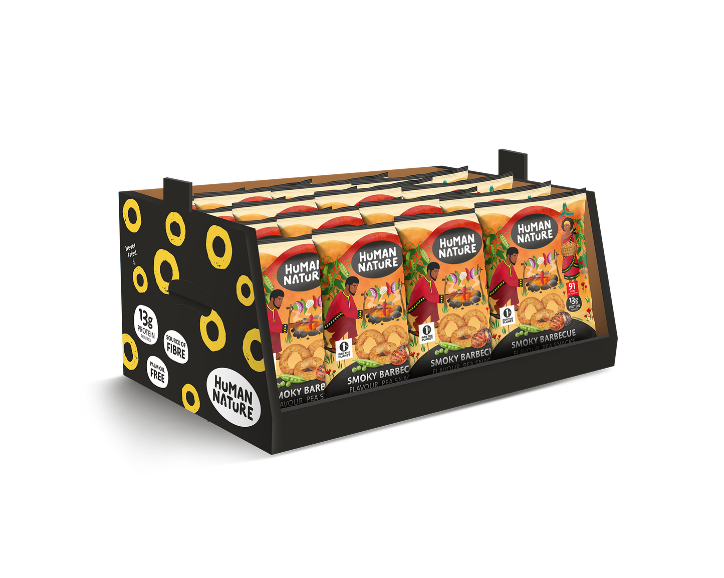 Human Nature Smoky BBQ Pea Snacks (10 x 100g)