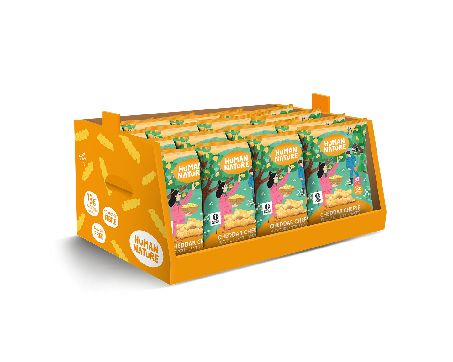 Human Nature Cheese Flavour Lentil Snacks (10 x 100g)