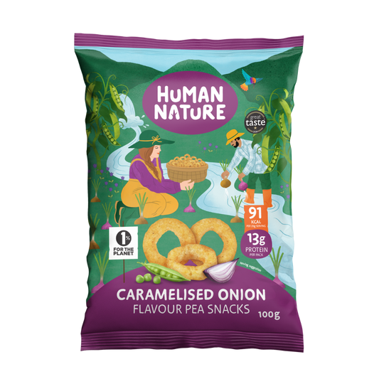 Human Nature Caramelised Onion Pea Snacks