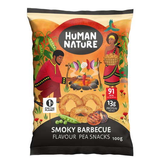 Human Nature Smoky BBQ Pea Snacks (10 x 100g)