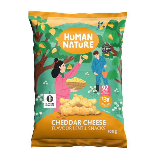 Human Nature Cheese Flavour Lentil Snacks (10 x 100g)