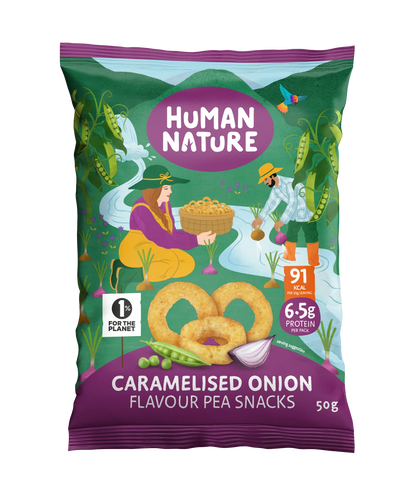 Human Nature Caramelised Onion Pea Snacks X