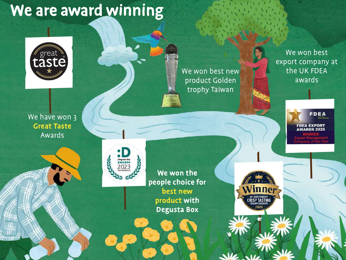 Human Nature awards: Great Taste, Taiwan Golden Trophy, UK FDEA and Degusta Box.