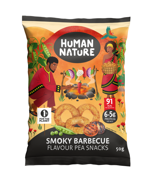 Human Nature Smoky BBQ Pea Snacks 10 x 50g